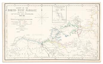 (NORTHWEST PASSAGE -- THE SEARCH FOR FRANKLIN.) Chart of the North-West Passage